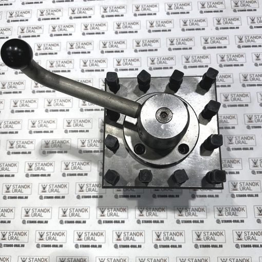 Резцедержатель в сборе с рукояткой и болтом токарного станка 1м63 Рязань (1м63.02.166СБ)