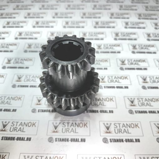 Шестерня блок двухвенцовая 2 оси коробки скоростей фрезерного станка 6м82, 6р12, вм127 (6м82.3.56н)