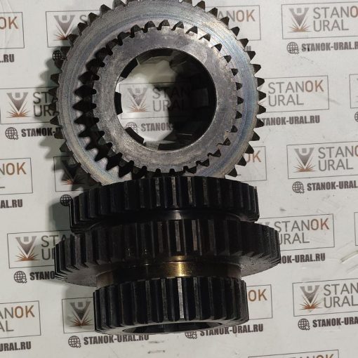 Блок шестерня трёхвенцовая 3 оси КС токарного станка 1м63 (m3z32,46,40) Рязань (1м63.21.215/216/217)