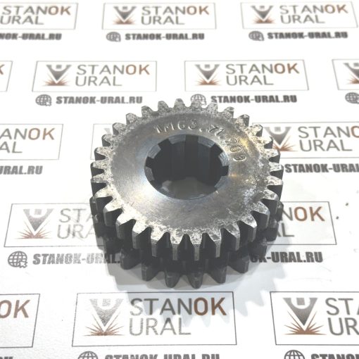 Шестерня двухвенцовая КП токарного станка 1м63 Рязань 8 шлицевая (m3, 5z18; m2z30) (1м63.71.207)