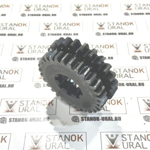 Шестерня двухвенцовая КП токарного станка 1м63 Рязань 8 шлицевая (m3, 5z18; m2z30) (1м63.71.207)